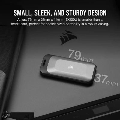 Накопитель SSD USB 3.2 2TB Corsair (CSSD-EX100U2TB)