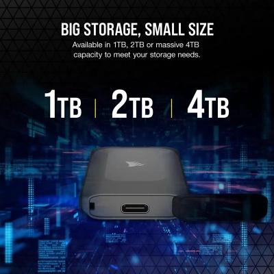 Накопитель SSD USB 3.2 2TB Corsair (CSSD-EX100U2TB)