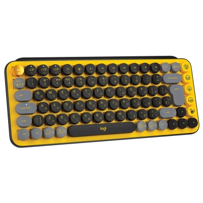 Клавиатура Logitech POP Keys Wireless Mechanical Keyboard UA Blast Yellow (920-010735)