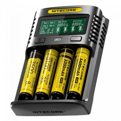 Зарядное устройство для аккумуляторов Nitecore Digicharger UMS4 (4 channels, LCD, Li-ion, Ni-Mh, Ni-Cd) (UMS4)