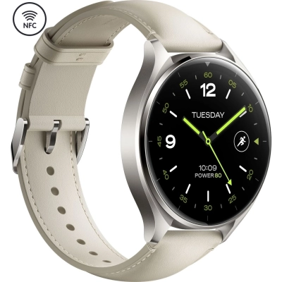 Смарт-часы Xiaomi Watch 2 Titan BHR9306GL Gray Case White Leather Strap (1093970)