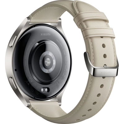 Смарт-часы Xiaomi Watch 2 Titan BHR9306GL Gray Case White Leather Strap (1093970)