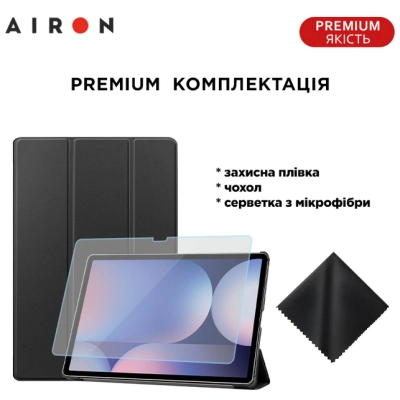 Чехол для планшета AirOn Premium Samsung Galaxy tab S10 Plus 12.4 2024 + film Black (4822356758483)