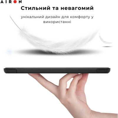 Чехол для планшета AirOn Premium Samsung Galaxy tab S10 Plus 12.4 2024 + film Black (4822356758483)