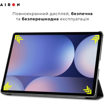 Чехол для планшета AirOn Premium Samsung Galaxy tab S10 Plus 12.4 2024 + film Black (4822356758483)
