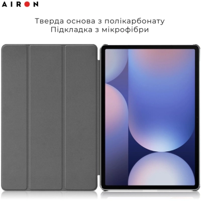 Чехол для планшета AirOn Premium Samsung Galaxy tab S10 Plus 12.4 2024 + film Black (4822356758483)