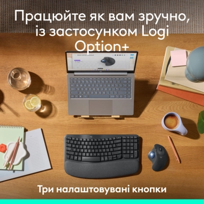 Мышка Logitech Ergo M575S Wireless Trackball Graphite (910-007029)