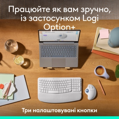Мышка Logitech Ergo M575S Wireless Trackball Off-white (910-007030)