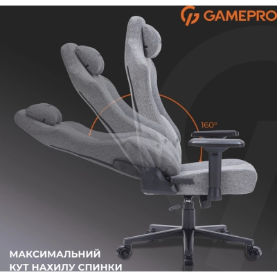 Кресло игровое GamePro FGC750DG Size L Fabric Dark Gray (FGC750DG)