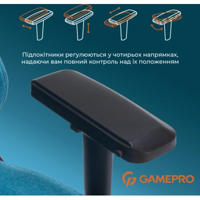 Кресло игровое GamePro FGC750LB Size L Fabric Light Blue (FGC750LB)