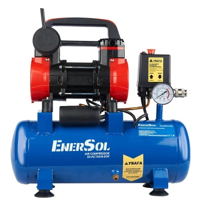 Компресор Enersol ES-AC100-8-2OF, 100 л/хв, 0.75 кВт, ресівер 8л. (ES-AC100-8-2OF)