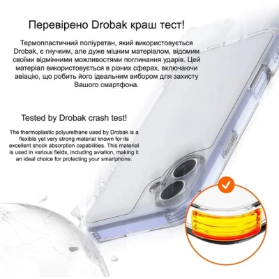 Чехол для мобильного телефона Drobak Acrylic Case with Airbag для Apple iPhone 15 (949405)