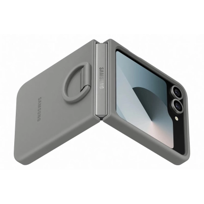 Чехол для мобильного телефона Samsung Silicone Cover with Ring Samsung Galaxy Flip 6 Gray (EF-PF741TJEGUA)