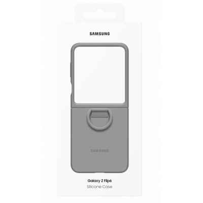 Чехол для мобильного телефона Samsung Silicone Cover with Ring Samsung Galaxy Flip 6 Gray (EF-PF741TJEGUA)