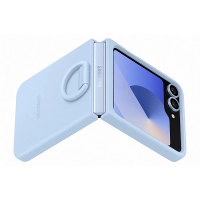 Чехол для мобильного телефона Samsung Silicone Cover with Ring Samsung Galaxy Flip 6 Blue (EF-PF741TLEGUA)