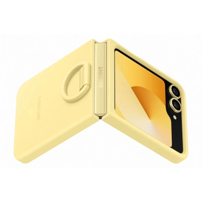Чехол для мобильного телефона Samsung Silicone Cover with Ring Samsung Galaxy Flip 6 Yellow (EF-PF741TYEGUA)