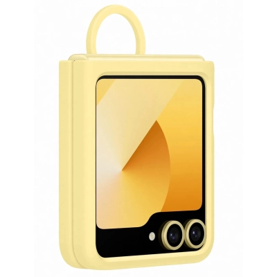 Чехол для мобильного телефона Samsung Silicone Cover with Ring Samsung Galaxy Flip 6 Yellow (EF-PF741TYEGUA)