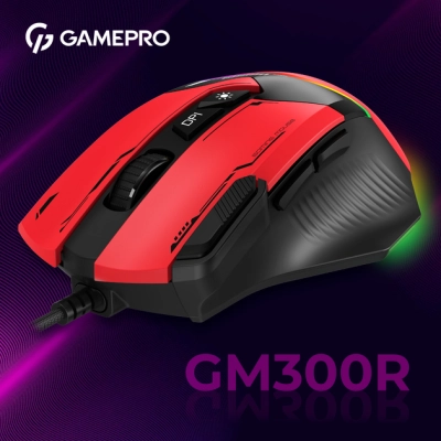 Мышка GamePro GM300R USB Red/Black (GM300R)