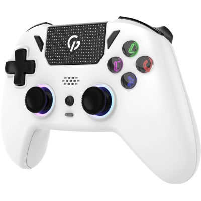Геймпад GamePro GPS13W BT 5.3/USB/PC/iOS/Android/PS3/PS4 RGB White (GPS13W)