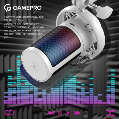 Микрофон GamePro UGM105W White (UGM105W)