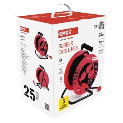 Сетевой удлинитель EMOS катушка 4 роз., 25 м (P08225)