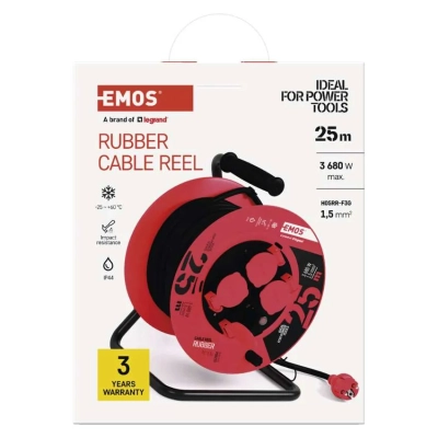 Сетевой удлинитель EMOS катушка 4 роз., 25 м (P08225)