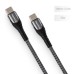 Дата кабель USB-C to USB-C 2.0m PD Fast Charging 65W 3A grey ColorWay (CW-CBPDCC039-GR)
