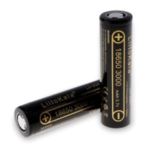 Аккумулятор 18650 3000mAh Li-Ion, (2850-3250mah), 3.7V (2.75-4.2V), Blac Liitokala (Lii-30A)