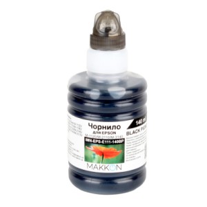 Чернила Makkon для Epson M-1120/M-2110/M-3140 140 мл black pigment (IMN-EPS-E111-140BP)