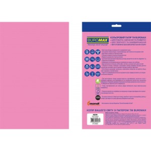 Бумага Buromax А4, 80g, NEON pink, 20sh, EUROMAX (BM.2721520E-10)