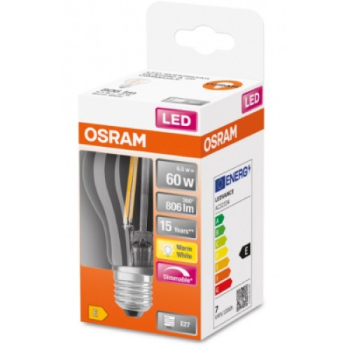 Лампочка Osram LEDSCLA60D 7W/827 230V FIL E27 10X1 (4058075115958)