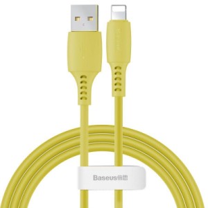Дата кабель USB 2.0 AM to Lightning 1.2m 2.4A yellow Baseus (CALDC-0Y)