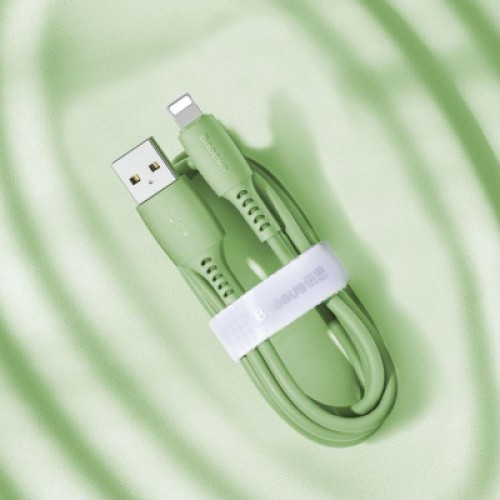 Дата кабель USB 2.0 AM to Lightning 1.2m 2.4A green Baseus (CALDC-06)