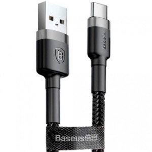 Дата кабель USB 3.1 AM to Type-C 1.0m 3A grey-black Baseus (CATKLF-BG1)