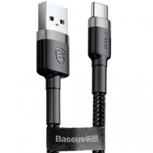 Дата кабель USB 3.1 AM to Type-C 1.0m 3A grey-black Baseus (CATKLF-BG1)