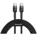 Дата кабель USB-C to USB-C 2.0m USB 3.1 3A grey-black Baseus (CATKLF-HG1)