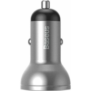 Зарядное устройство Baseus Digital Display Dual USB 4.8A 24W silver (CCBX-0S)