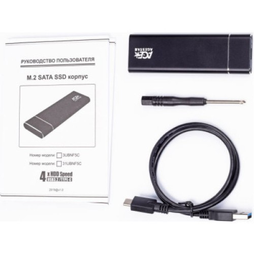 Карман внешний AgeStar M2 NGFF black (3UBNF5C (Black))