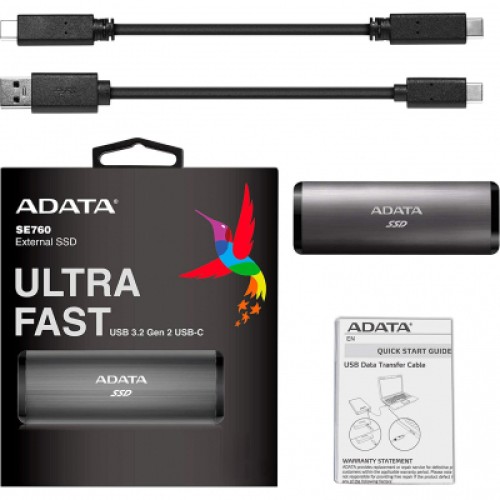 Накопитель SSD USB 3.2 512GB ADATA (ASE760-512GU32G2-CBK)