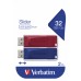 USB флеш накопитель Verbatim 2x32GB Store'n'Go Slider Red/Blue USB 2.0 (49327)