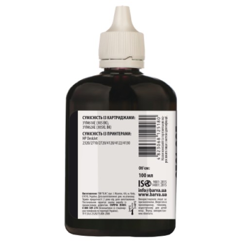 Чернила Barva HP 305 100 мл Black Pigmented (H305-774)
