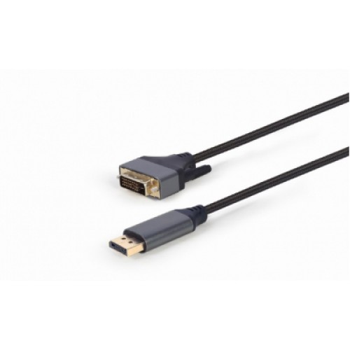 Кабель мультимедийный DisplayPort to DVI 1.8m 24 +1, 4K 30Hz Cablexpert (CC-DPM-DVIM-4K-6)