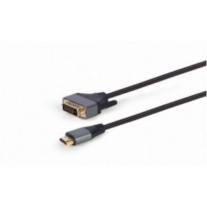 Кабель мультимедийный HDMI to DVI 1.8m 18+1pin, 4K 30Hz Cablexpert (CC-HDMI-DVI-4K-6)