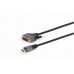 Кабель мультимедийный HDMI to DVI 1.8m 18+1pin, 4K 30Hz Cablexpert (CC-HDMI-DVI-4K-6)