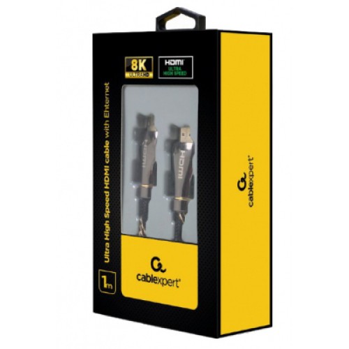 Кабель мультимедийный HDMI to HDMI 1.0m V.2.1 Premium Cablexpert (CCBP-HDMI8K-1M)