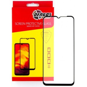Стекло защитное Dengos Full Glue для Samsung A03s (black) (TGFG-188)