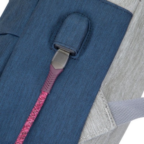 Рюкзак для ноутбука RivaCase 15.6" 7562 Anti-theft, water-repellent, Grey / Dark Blue (7562Grey/DarkBlue)