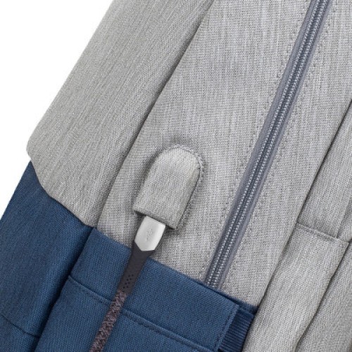 Рюкзак для ноутбука RivaCase 17.3" 7567 Prater, Grey / Dark Blue (7567Grey/DarkBlue)