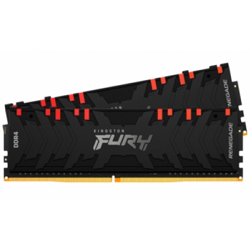 Модуль памяти для компьютера DDR4 16GB (2x8GB) 4000 MHz Renegade RGB Black Kingston Fury (ex.HyperX) (KF440C19RBAK2/16)