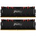 Модуль памяти для компьютера DDR4 16GB (2x8GB) 4000 MHz Renegade RGB Black Kingston Fury (ex.HyperX) (KF440C19RBAK2/16)